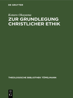 cover image of Zur Grundlegung christlicher Ethik